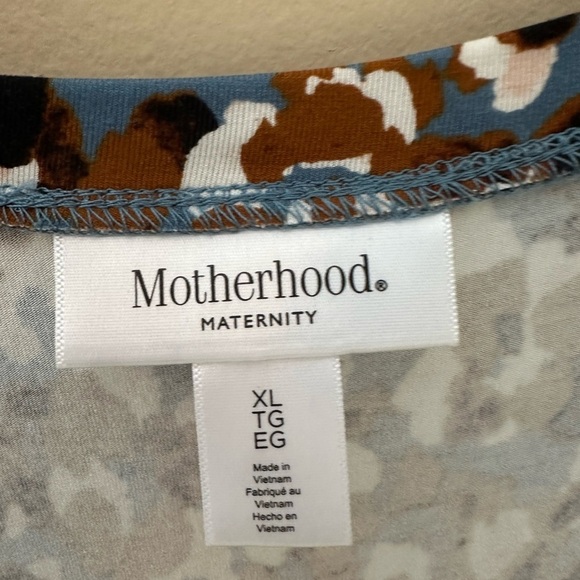 Maternity Motherhood midi dress rouched jersey knit stretchy size XL - Picture 5 of 5